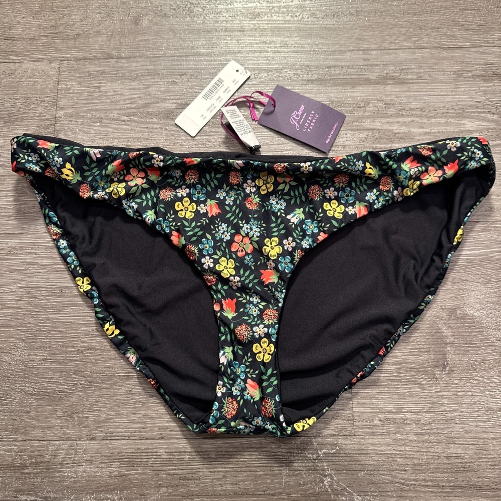 J Crew Bikini Womens XL‎ Liberty Floral High Waisted Bottom Beach Costal Adult